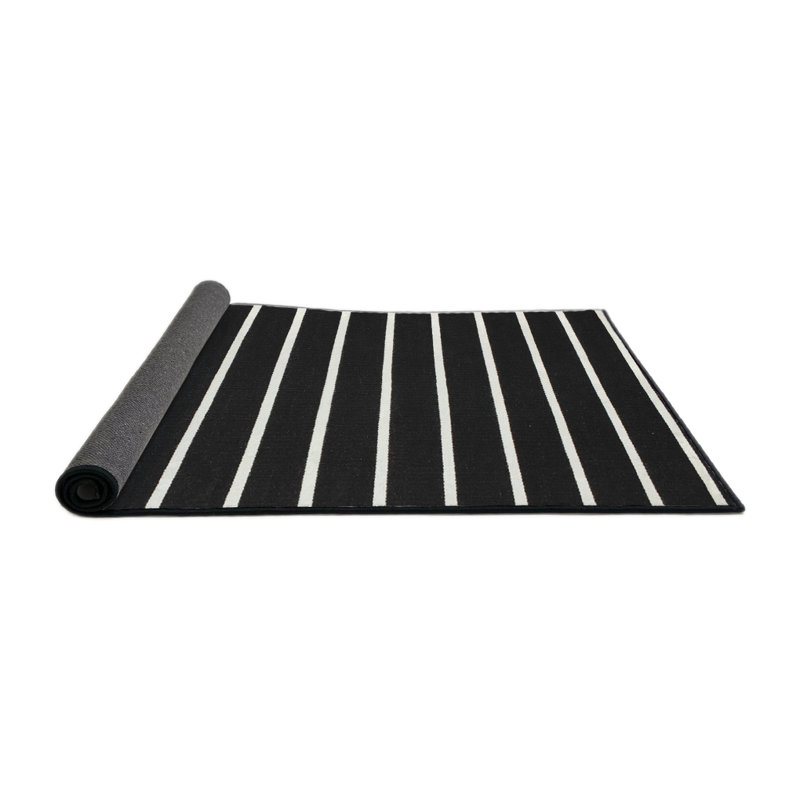 Tapis contemporain noir / beige, Rond 5 pi