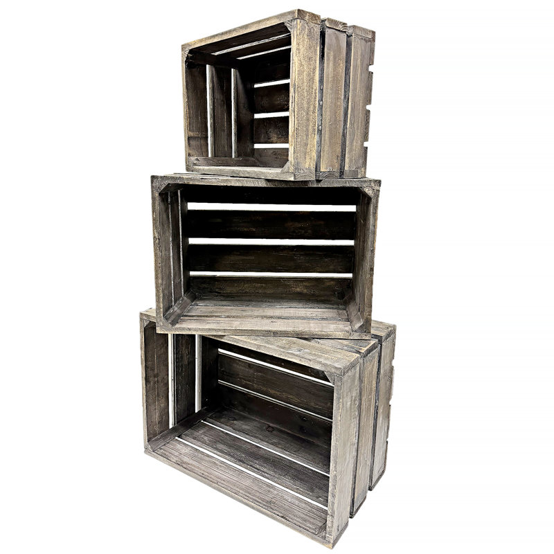 Ensemble de 3 boîtes décoratives en bois Jamond