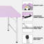 Table pliable mauve de 4 pi pour les loisirs intérieurs et extérieurs, poids maximal de 135 kg, facile à nettoyer et à transporter, design, grande utilisation pour les soirées barbecue, fabrication en acier plastique à haute résistance, stable avec