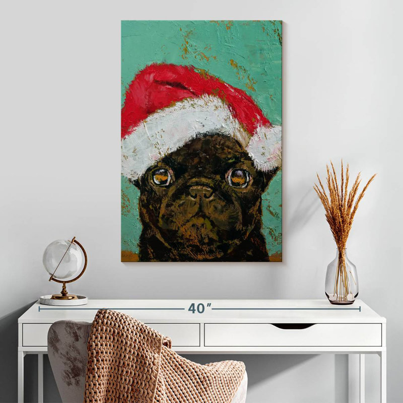 Lelend Santa Pug, 30" H x 20" W