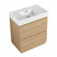 Meuble-lavabo moderne de 30 pouces avec lavabo simple, double tiroir, conception autoportante et fabrication en bois d'ingénierie imperméable-116332474