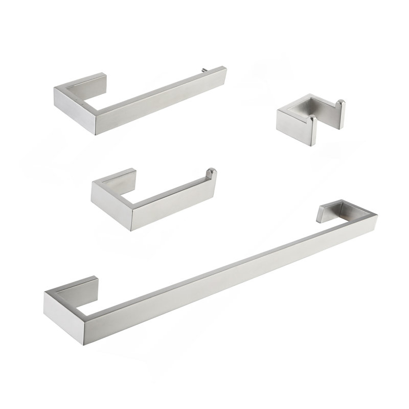 4- Piece Stainless Steel Bathroom Hardware Set