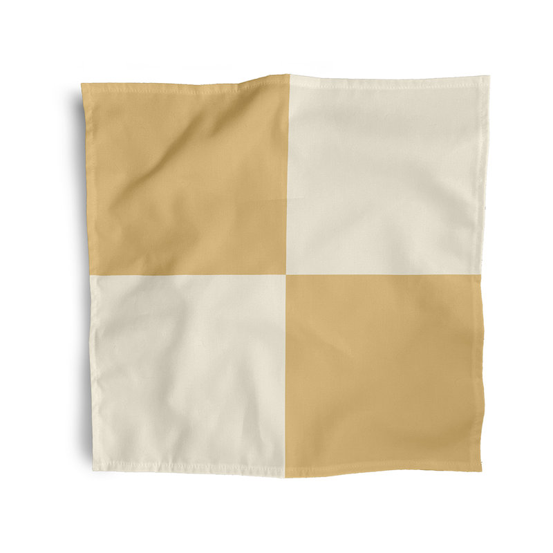 Holiday Brights Polyester Patchwork Square Napkin, 18" W x 18" L, Glow