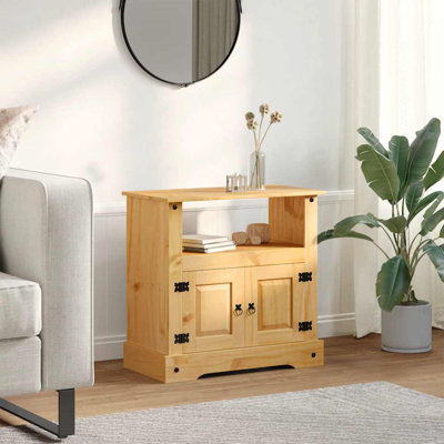 vidaXL TV Stand/ TV Table with Ample Storage, Mexican Pine Corona Range
