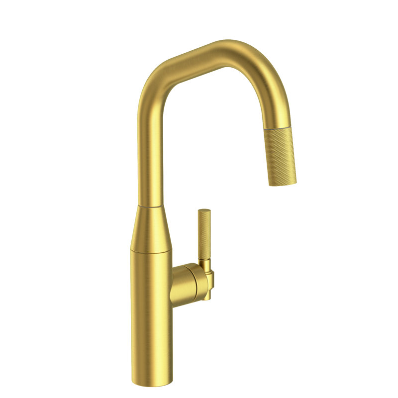Muncy Single Handle Pull Down Kitchen Faucet, Satin Brass (PVD)