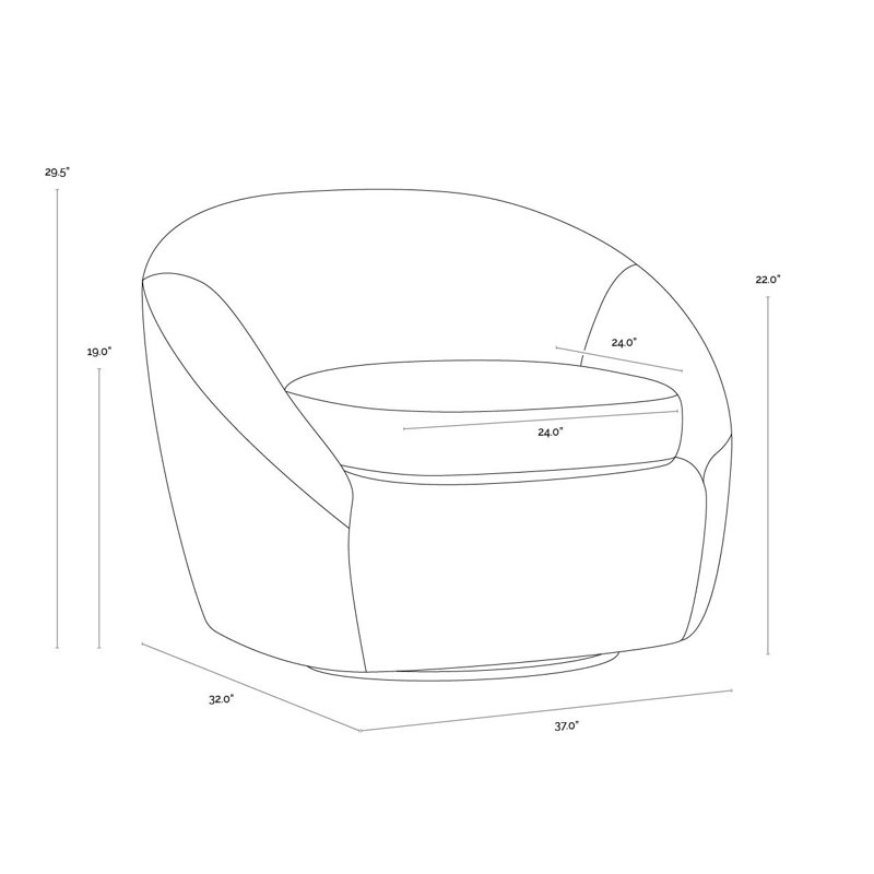 Chaise longue pivotante Dev - Bergen, Polyester vert