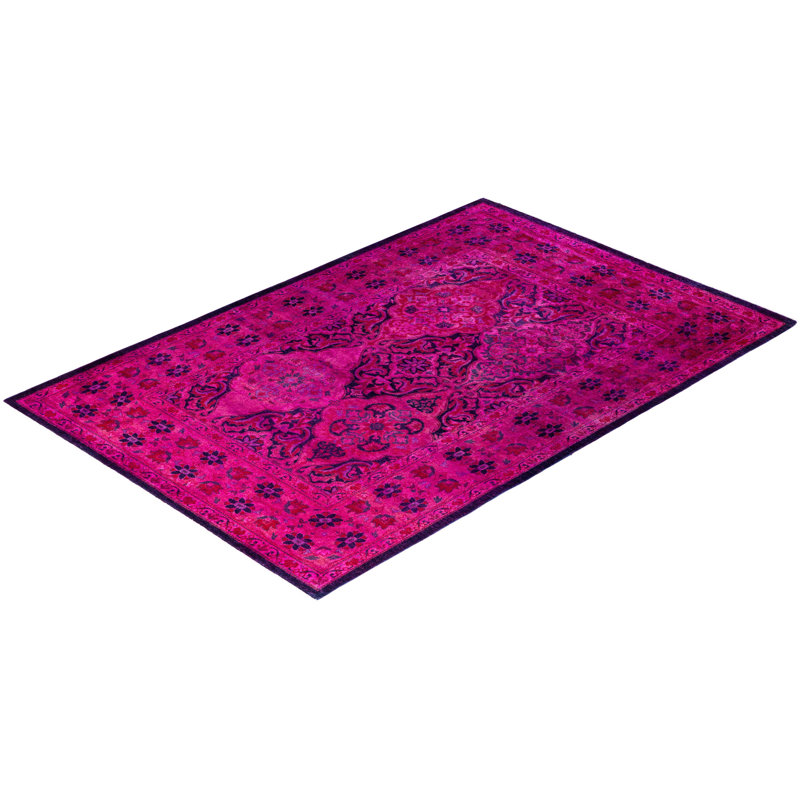 Ivyona One-of-a-Kind 4' 1" X 6' 1" Hand Knotted Area Rug