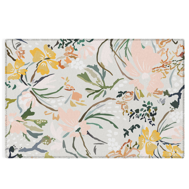 Tapis rectangulaire Janiyah avec envers antidérapant, Rectangle 4 pi x 6 pi