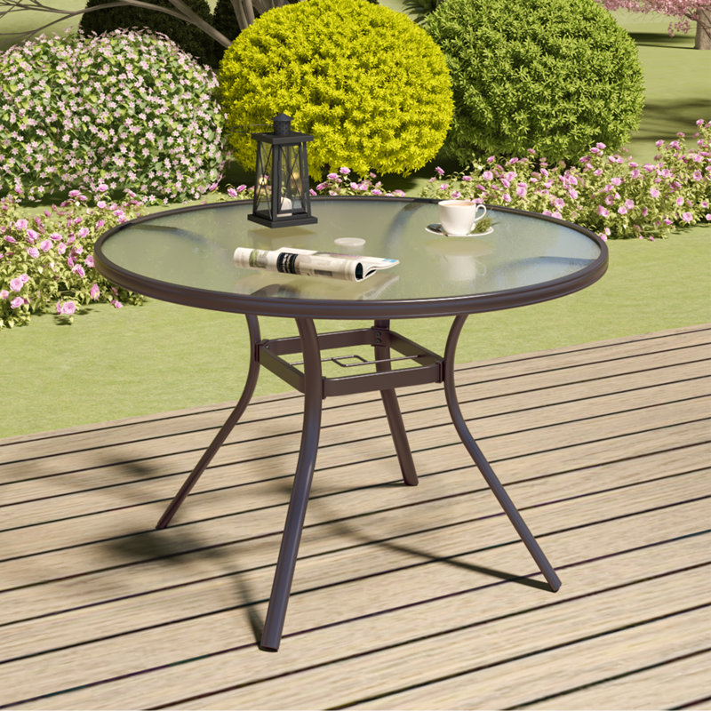 Table d'extérieur Omraj, Brun