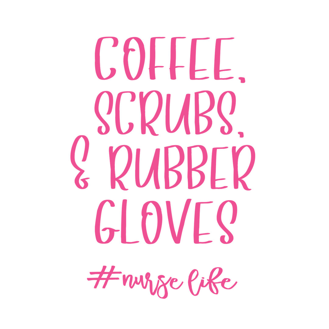 Coffee Scrubs Rubber Gloves - Wrapped Canvas Print