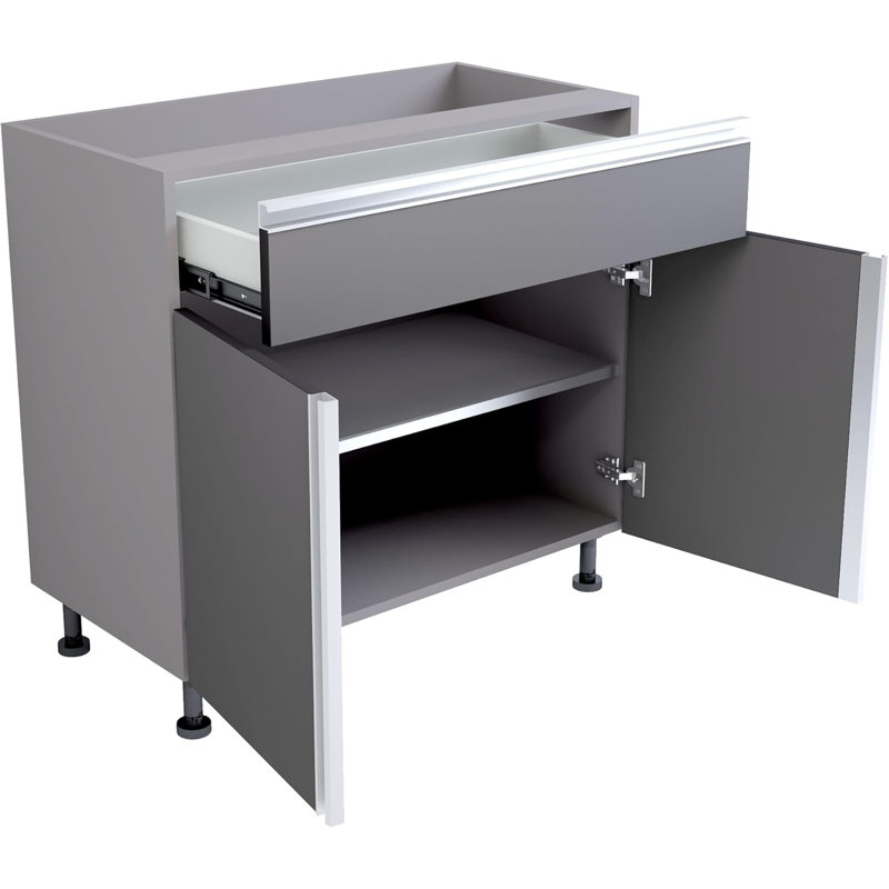 Premium Garage Modular Storage Base Cabinet with Adjustable Legs, Soft-Close Drawer & Door, Integrated Handles, Heavy Duty Plywood Box Construction, Tool and Equipment Organizer, 36 inch