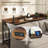 70.9 Inch Long Sofa Console Table With Outlets Charging Station Narrow Entryway Hallway Accent Furniture