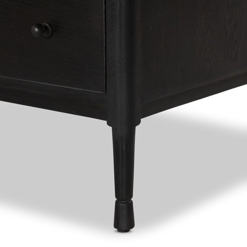 Franny 3 Drawer Chest-Saddle Brown, Espresso Oak Veneer