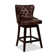 Broncho Swivel Upholstered Counter Stool with Solid Wood Frame