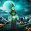 Miroir gonflable fantôme de 8 pi pour Halloween, affichage extérieur de la cour à DEL, imperméable
