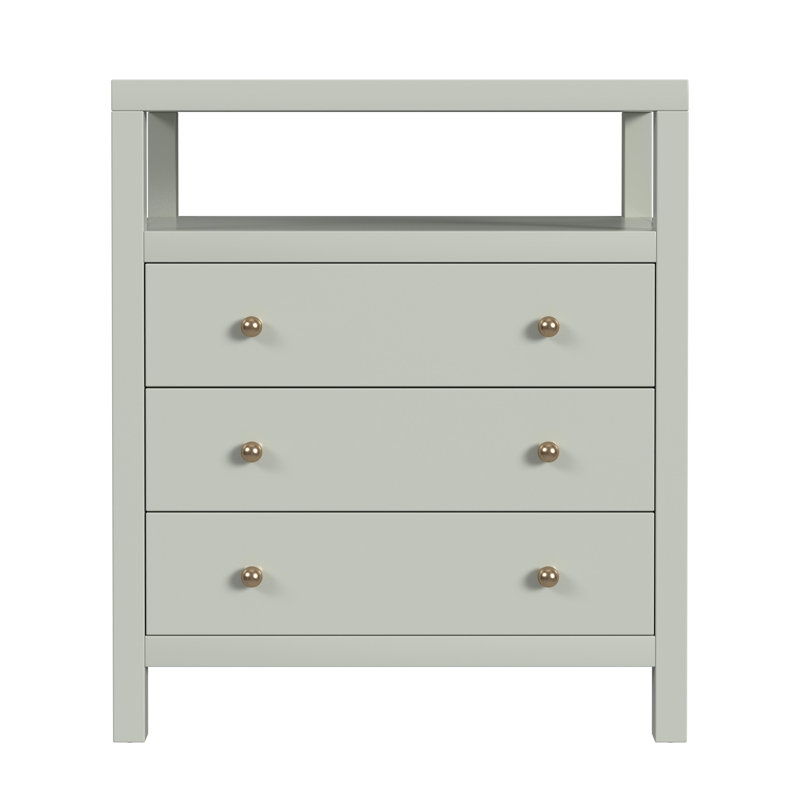 Celine 27" 3-Drawer Nightstand, Sage Green