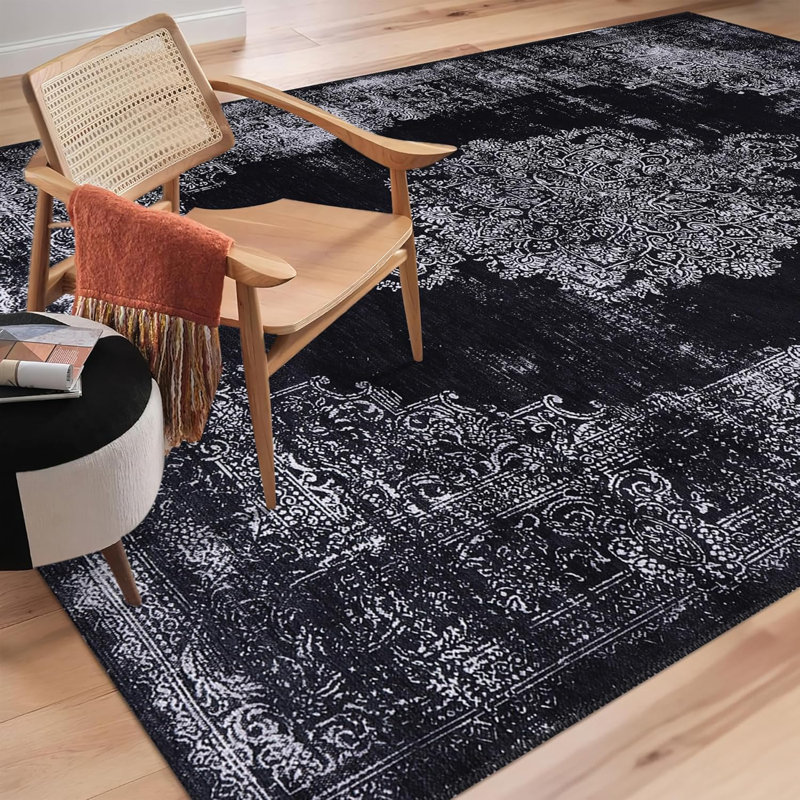 Non Slip Area Rugs Machine Washable Carpet Pad Entryway Rug Low Pile Modern Mat For Bedroom - 1319, Rectangle 200 x 290 cm