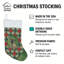 Chaussette de Noël Brindle Mastiff Christmas PoinsettIas