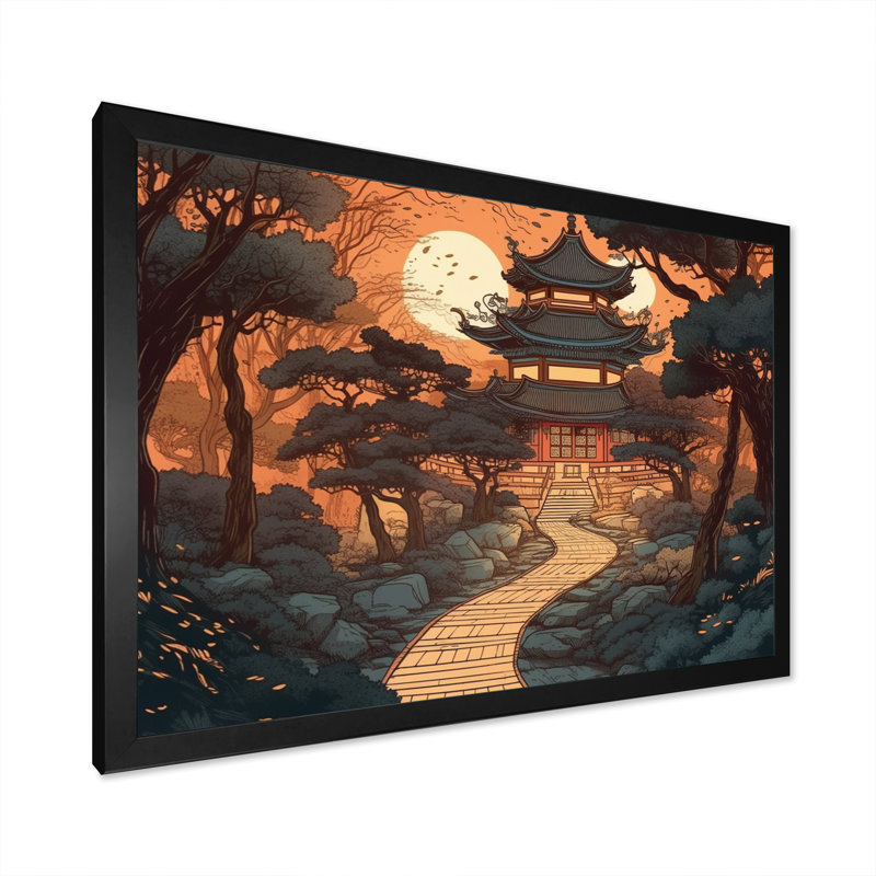 «Capturant la beauté de l’Asie IV», reproduction sur toile encadrée, H 12 po x l 20 po x P 1 po, Cadre photo noir