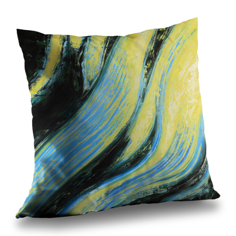 Wavy Magical Liquid - Contemporary Abstract – Throw Pillow Cover Only, Double-Sided Print, Insert Not Included