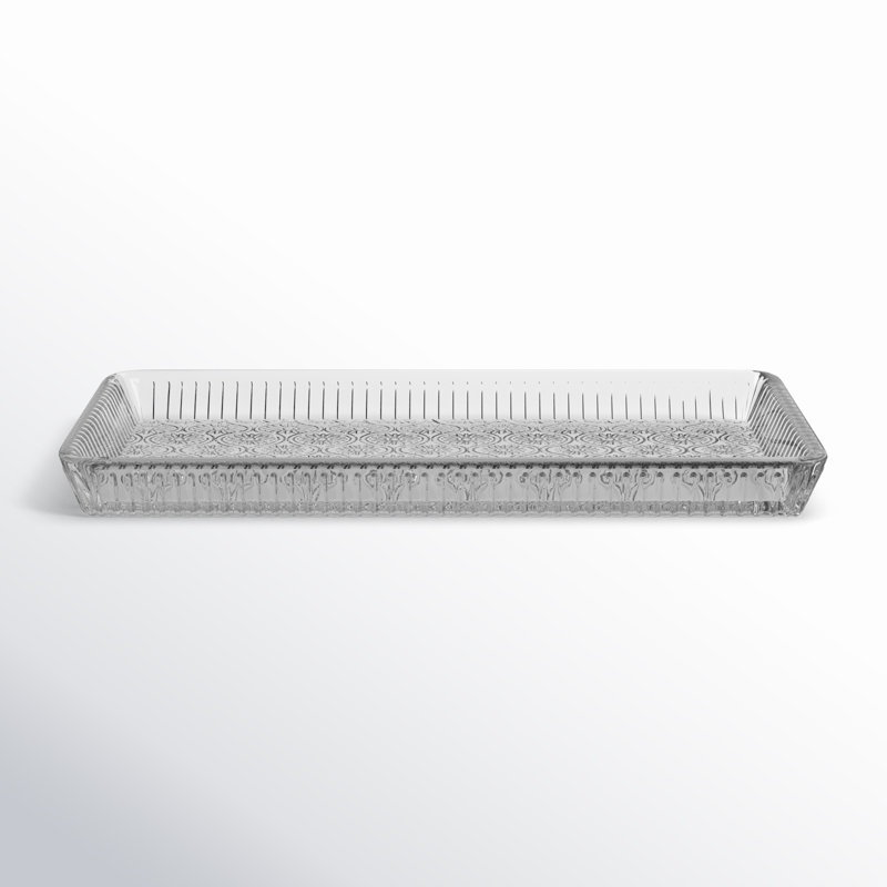 Claro Clear Glass Rectangular Serving Tray 12" x 6"