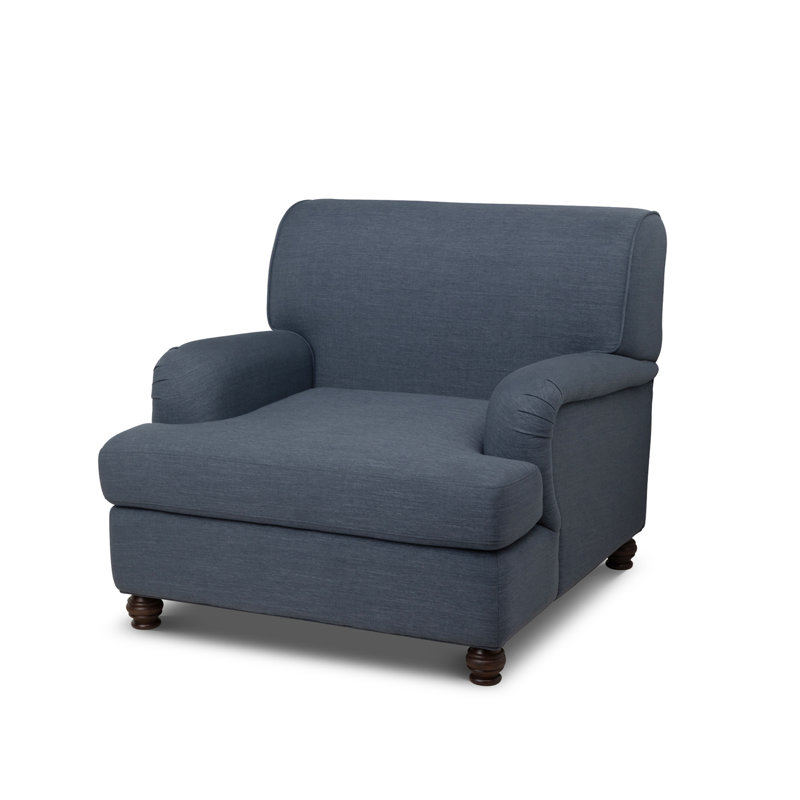 Kenwood Occasional Chair, Mocha, Heathered Navy