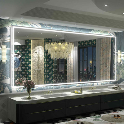 Front & Back LED Anti-Fog Tempered Glass Bathroom/Vanity Mirror - Basics by Wayfair™
