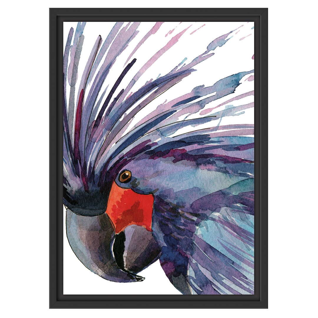 Gerahmtes Wandbild Exotischer Vogel Kunst