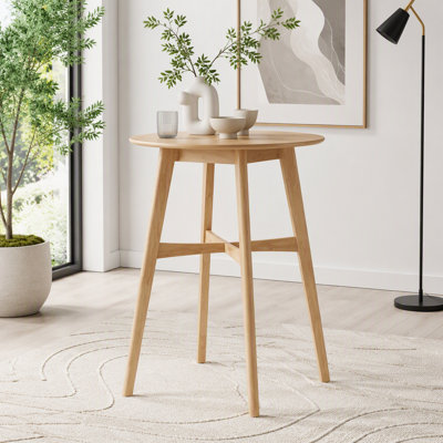 Table de bar de style Mid-Century moderne avec huit pieds en bois d'hévéa