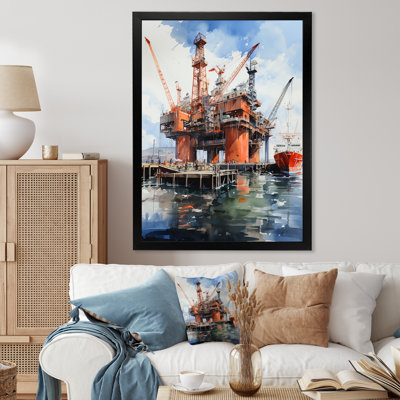 Lissner " Blue Oil Rigs Fields Offshore "