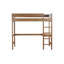 Lit mezzanine avec bureau, structure de lit mezzanine en bois avec échelle et garde-corps