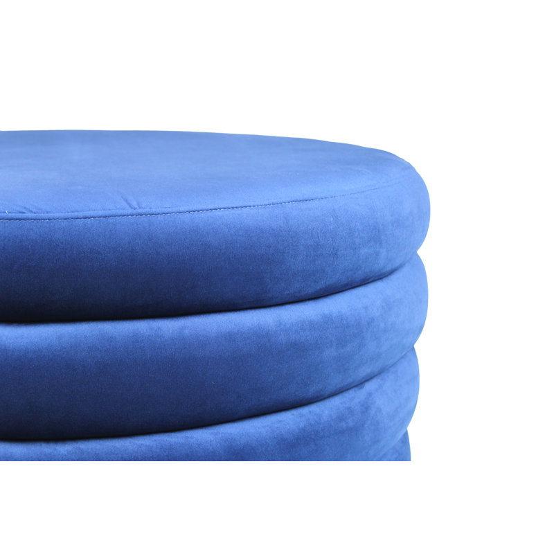 Eversole Upholstered Ottoman, Deep Ocean