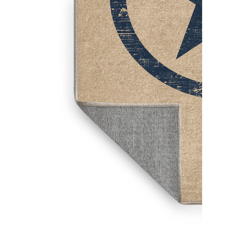 Tapis brun et beige à motif abstrait moderne et contemporain lavable à la machine Karlov, 2 x 5