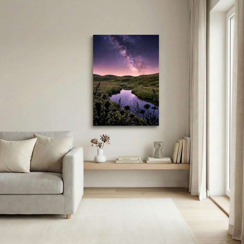 Ensemble de 1 tableau sur toile « Ciel étoilé », H 36 po x l 24 po, Toile tendue