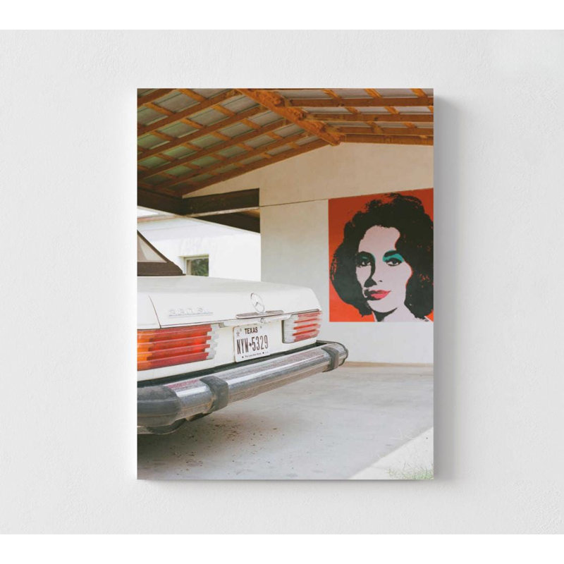Vintage Mercedes Garage Art Print – Retro Americana Photograph, Frameless Print, Does Not Apply, 16" H x 12" W