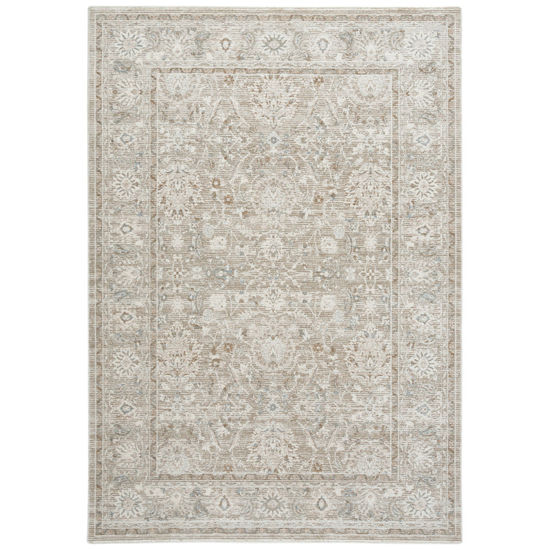 Tapis Lauren Ralph Lauren 1550, Rectangle de 5 pi x 8 pi, Taupe / ivoire