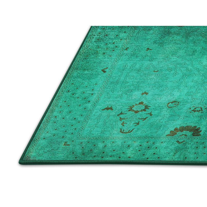 Tapis vert de style oriental, Rectangle 2 pi x 4 pi