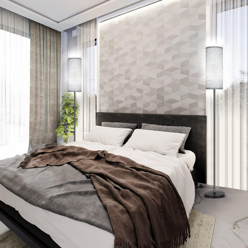 Lampe sur pied mate 61,5 po Imke, Beige