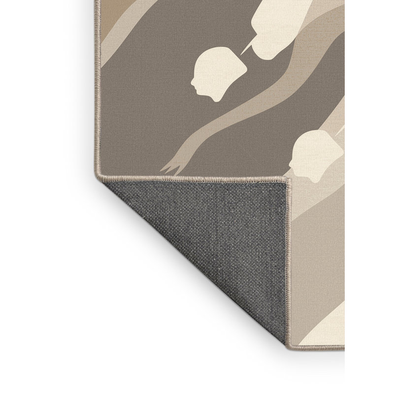 Tapis de natation minimaliste paralympique beige Soft Plush Eilers - reliure beige, 7 x 10