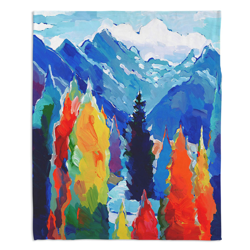 Couverture sherpa en cascade de couleurs douce, l 51 po x L 60 po