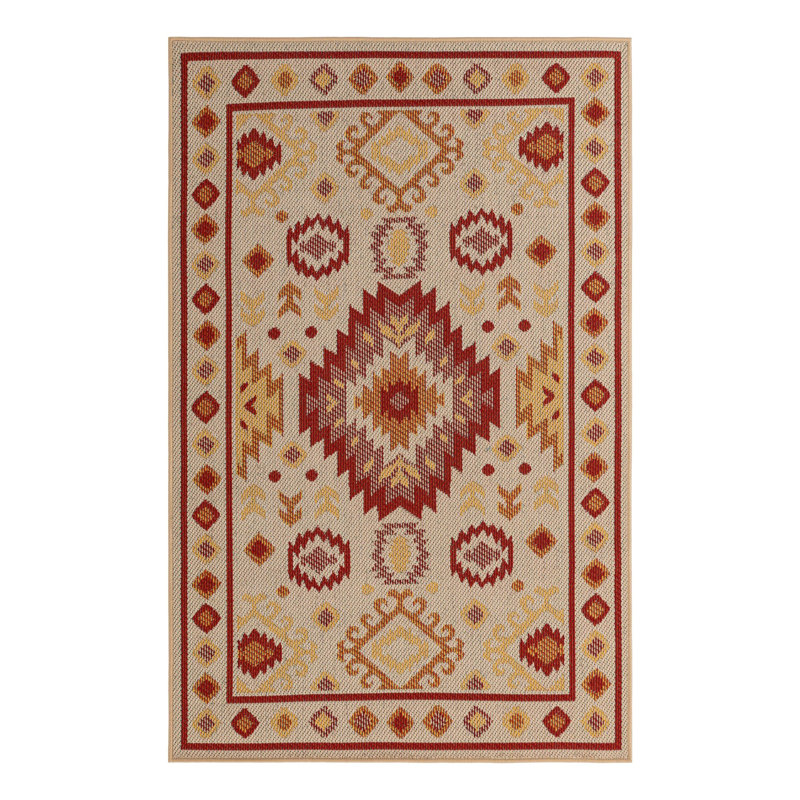 Tapis intérieur / extérieur Marlenia Marlenia, Rectangle 4 pi 1 po x 6 pi 1 po