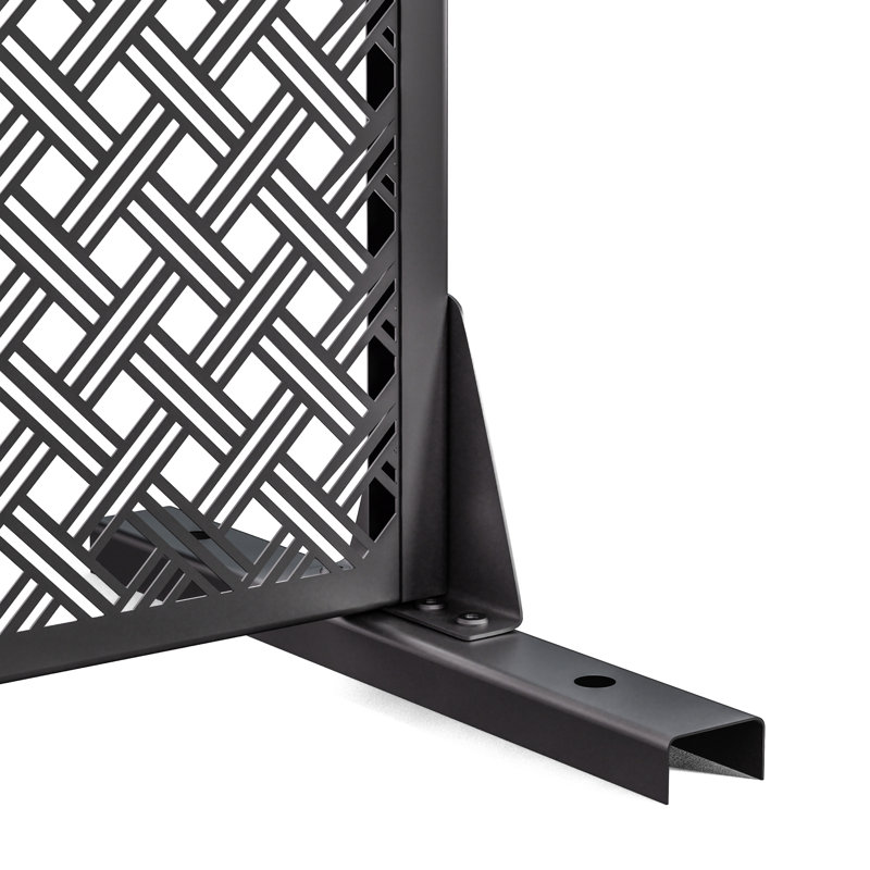 Écran d'intimité en métal Leif 72 "H, Noir