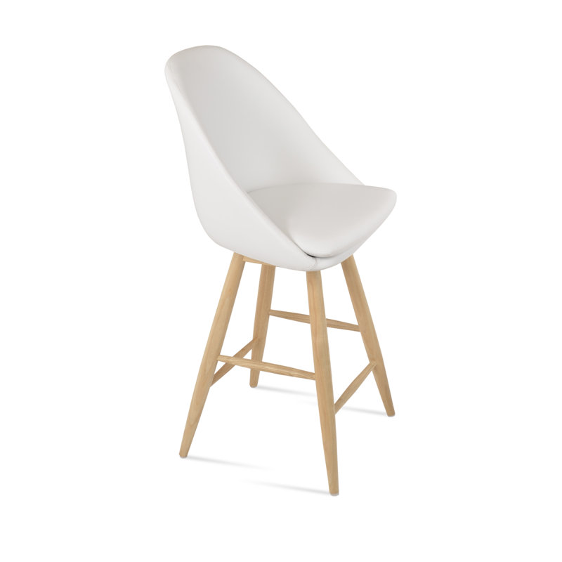 Tabouret de bar et de comptoir Avanos Baba, Tabouret de bar (siège d'une hauteur de 32,5 po), Blanc