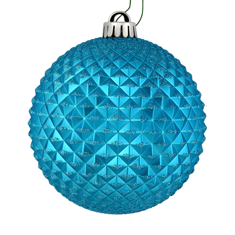 Ornement boule Durian Glitter, Turquoise