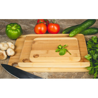 Ensemble de 3 planches à découper en bambou