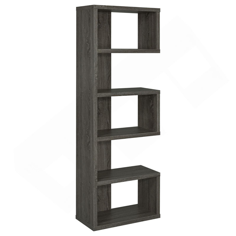 Weathered Grey 5-Shelf Bookcase