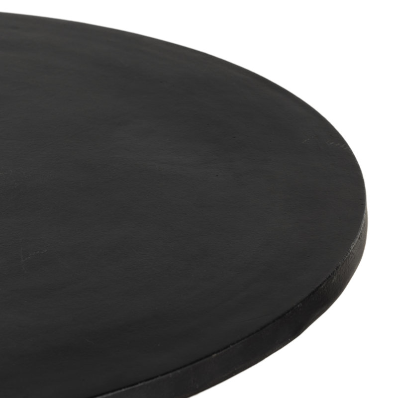 Basil Outdoor Round Dining Table, Black