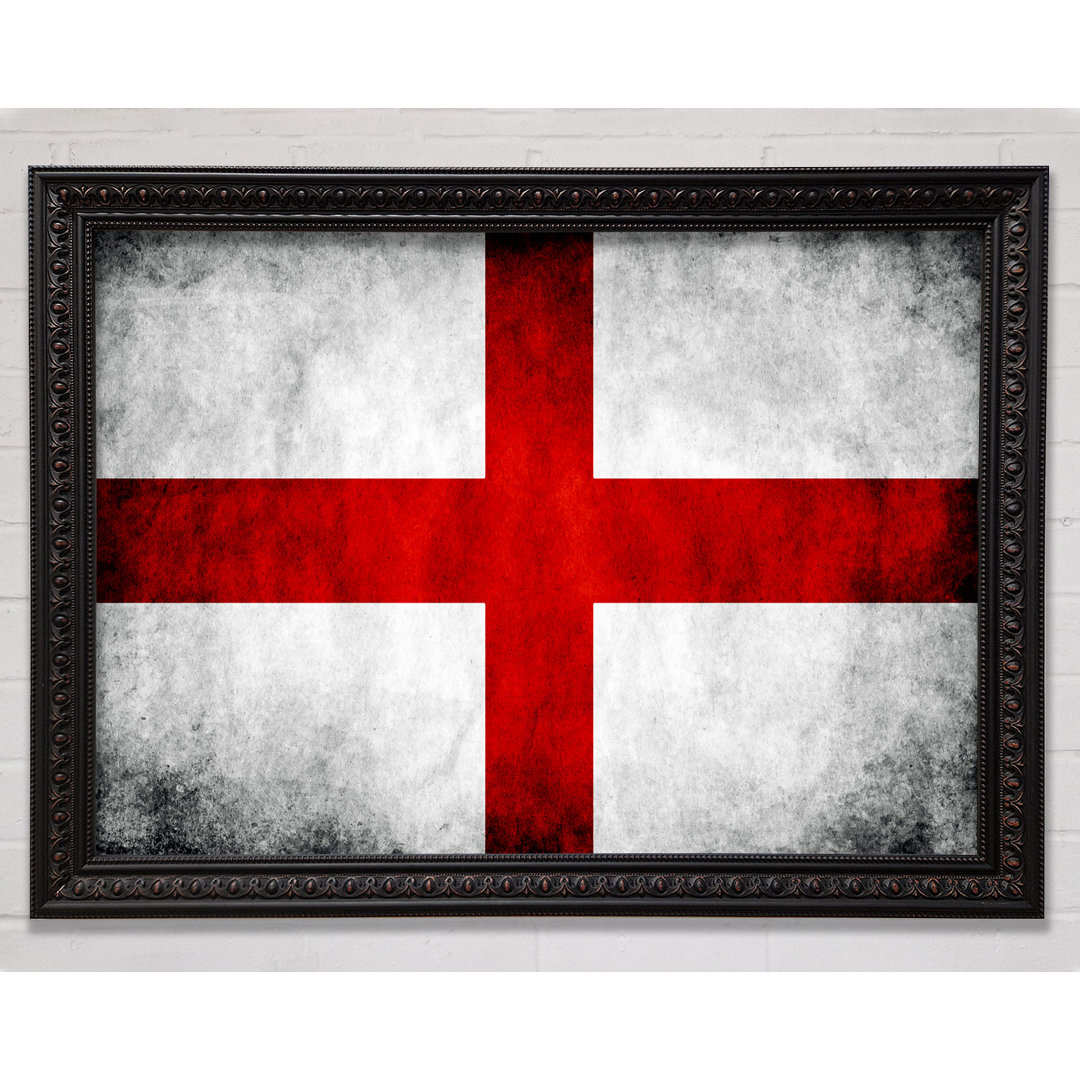 St George Flagge England - Einzelner Bilderrahmen Kunstdrucke