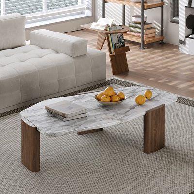Table basse simple en bois massif de style rétro créatif