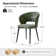 Angel 22''W Modern Ergonomic Dinning Chair With Metal Legs